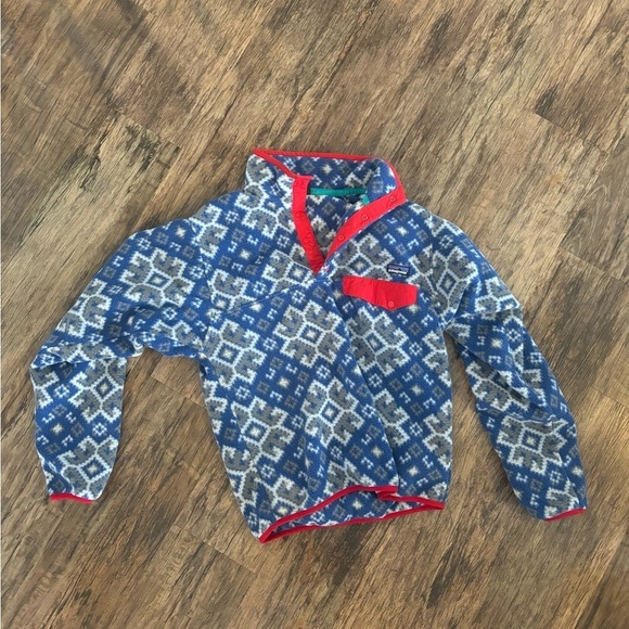 Patagonia Other - RETRO Patagonia Synchilla Blue and White Fleece